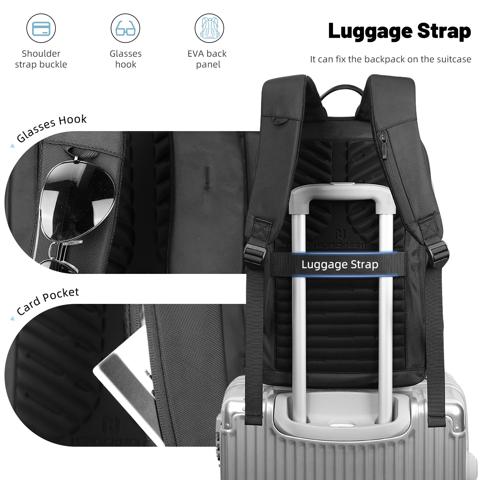 HK Lightweight Men's Business  - đánh giá và giá Laptop Backpack 15.6