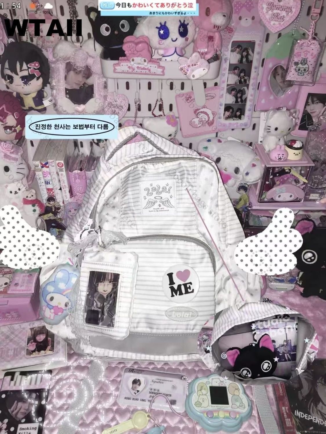 Fashion Striped Dot Decor Back - đánh giá và giá Canvas Backpack Casual