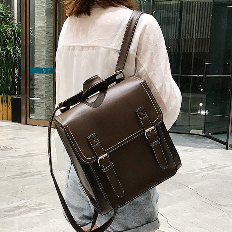 Vintage Backpack Female Pu Lea - đánh giá và giá Leather Backpack Vintage