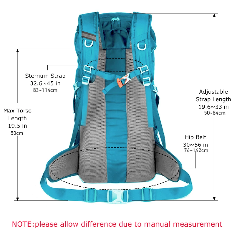 50L Hiking Backpack with Rain  - đánh giá và giá Rain Cover Backpack