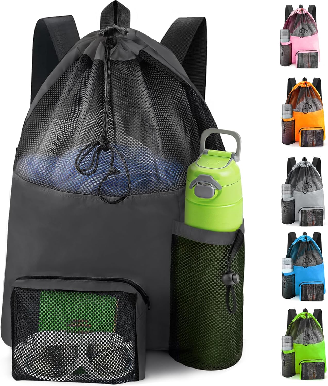 Swim Mesh Beach Bag, Waterproo - đánh giá và giá Drawstring Gym Bag