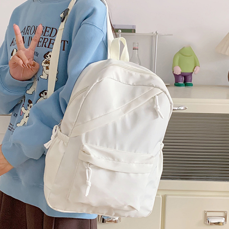 Solid Color Women Backpack Lar - đánh giá và giá School Backpack Teen