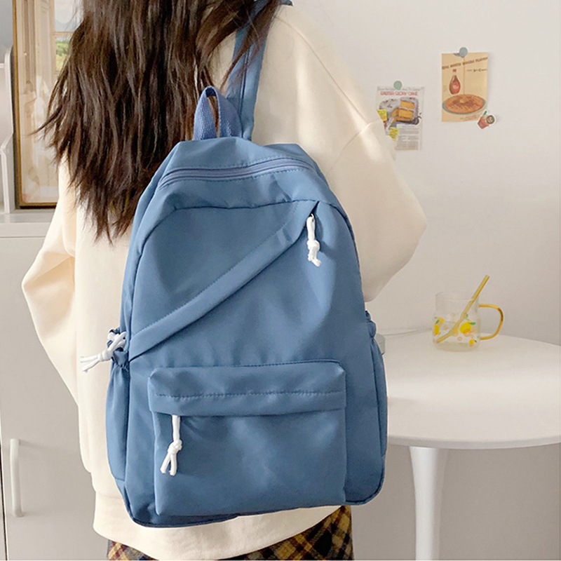 Solid Color Women Backpack Lar - đánh giá và giá School Backpack Teen