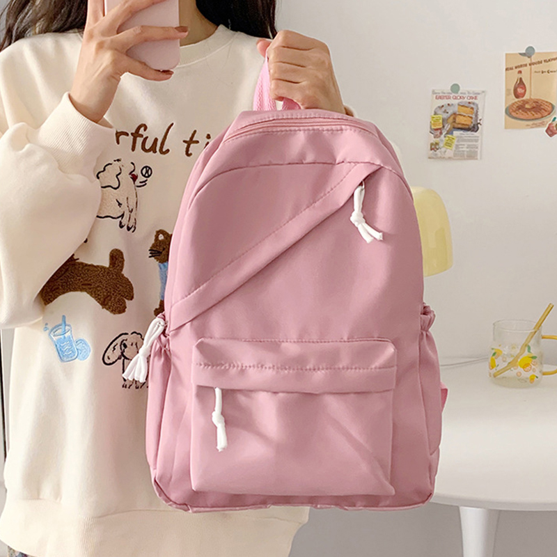 Solid Color Women Backpack Lar - đánh giá và giá School Backpack Teen