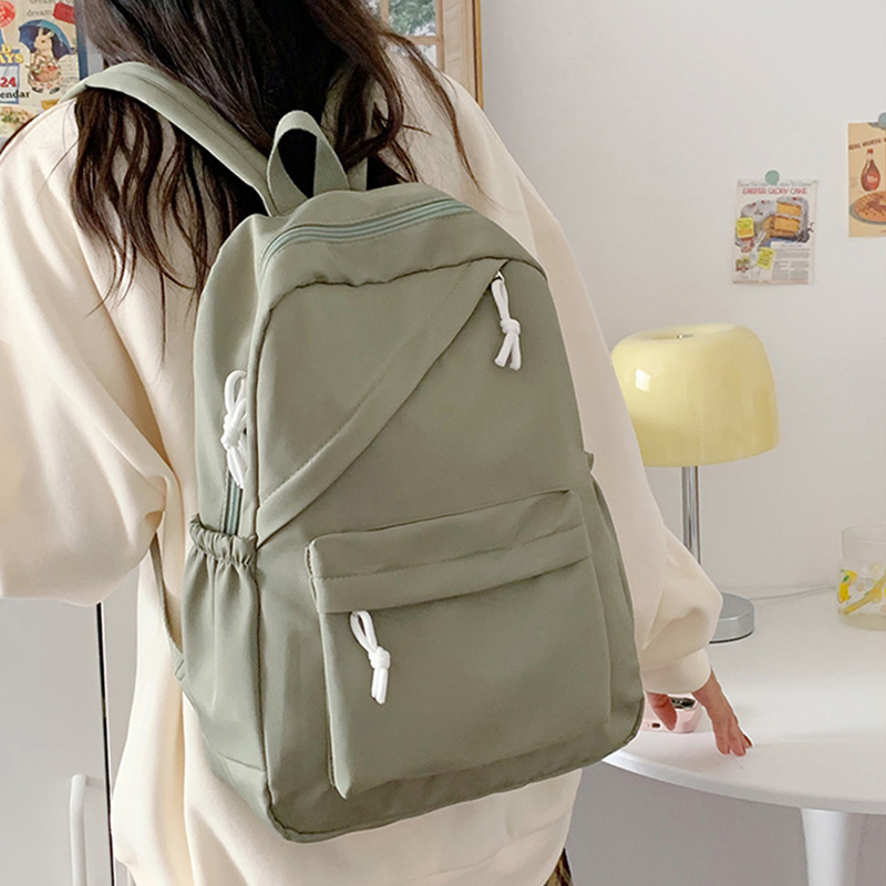 Solid Color Women Backpack Lar - đánh giá và giá School Backpack Teen