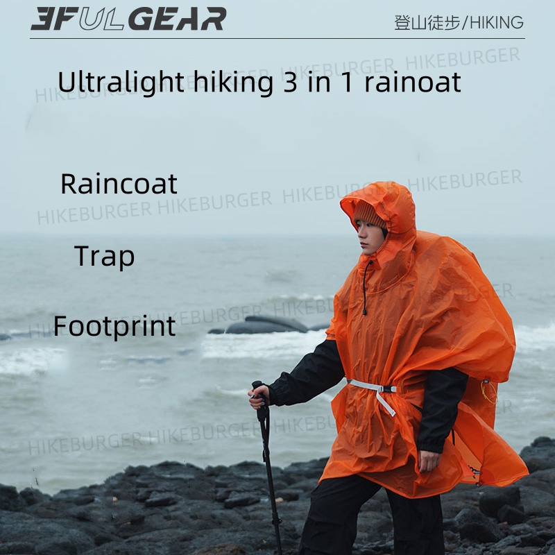 3F UL GEAR 3 in1 Rain Poncho O - đánh giá và giá Rain Cover Backpack