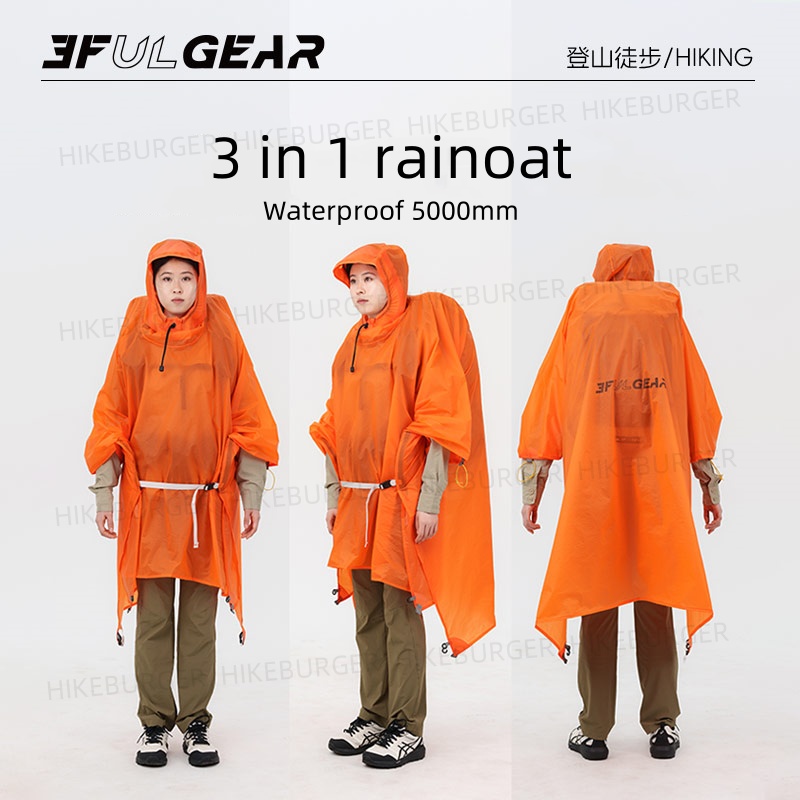 3F UL GEAR 3 in1 Rain Poncho O - đánh giá và giá Rain Cover Backpack