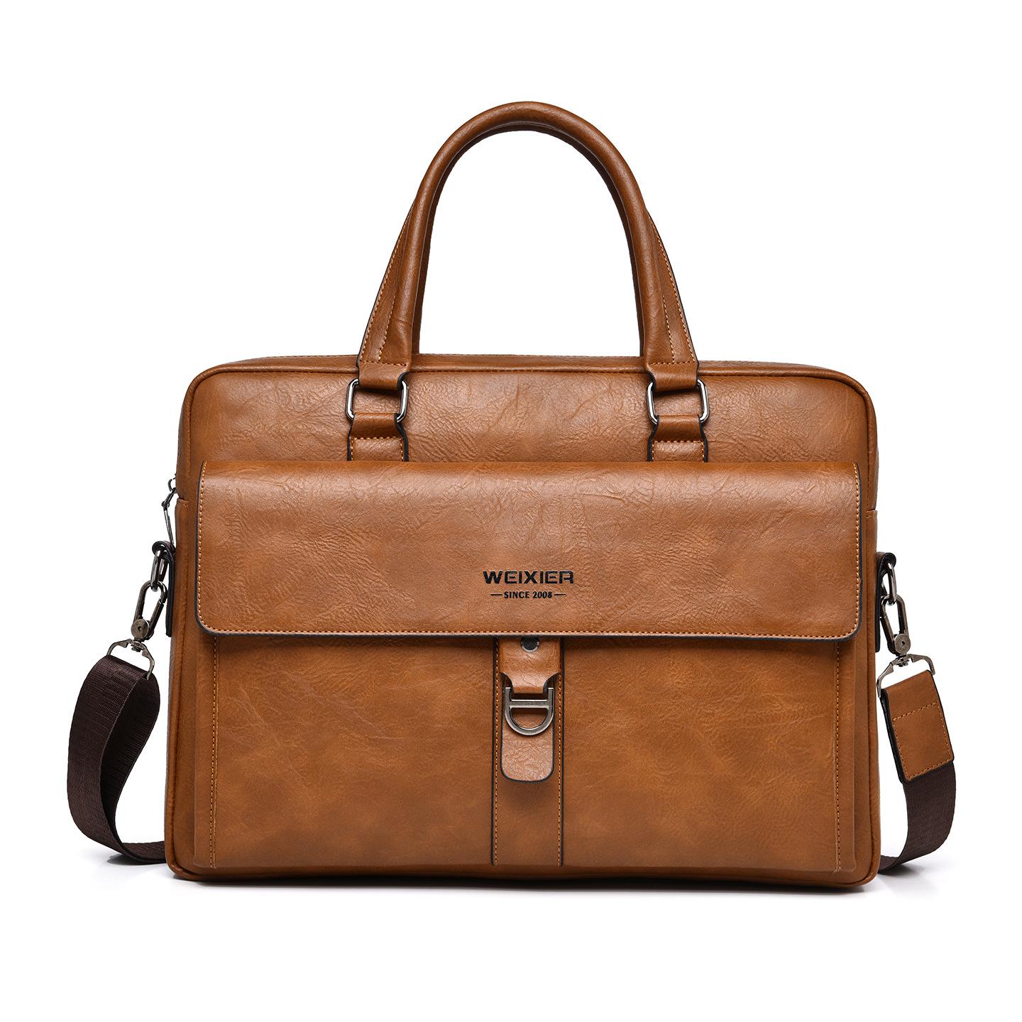 Vintage Dark Brown PU Leather  - đánh giá và giá Laptop Backpack 15.6
